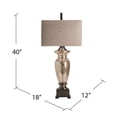 thumbnail image 5 of Antique Glass 40-Inch Table Lamp, Aged Nickel, 5 of 9