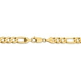 thumbnail image 3 of Real 14kt Yellow Gold 6.75mm Concave Open Figaro Chain Chain Bracelet; 7 inch; for Adults and Teens; for Women and Men, 3 of 4