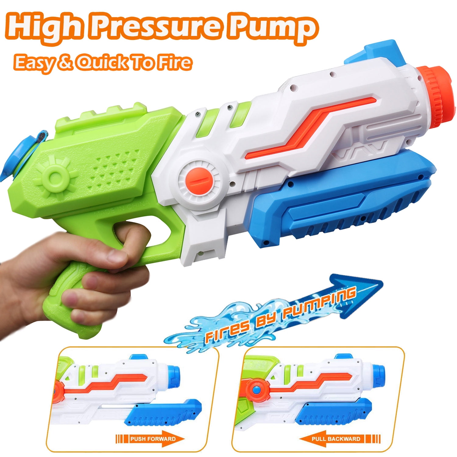 Super Water Blaster 4-Pack – High Capacity Water Soaker Toys for Kids & Adults, Shoots Up to 36 Ft – Summer Outdoor Pool and Beach Fun Set for Family Water Battles