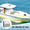 thumbnail image 2 of Waterproof Boat Swing Back Seat Cover Large, 250D Oxford Fabric Pontoon Boat Seat Covers Furniture Chair 20" D x 36" W x 36" H Gray, 2 of 7
