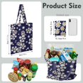 thumbnail image 2 of Vintage Daisy Print Reusable Grocery Tote Bag – Large Canvas Shopping Bag with Boho Floral Watercolor Design, Eco-Friendly & Heavy-Duty Market Tote for Women, Farmers Market, Beach, Spring & Summer, 2 of 5
