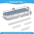 thumbnail image 3 of Plastic Pencil Box Large Capacity Pencil Boxes Clear Boxes with Snap-Tight Lid Stylish Office Supplies Storage Organizer Box Cute Blue Flowers, 3 of 7
