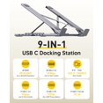thumbnail image 2 of Estación de acoplamiento USB-C Mukiya 9 en 1 con doble HDMI 4K y PD de 100 W, 2 of 9