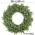 thumbnail image 2 of 22/24 Inch Artificial Boxwood Wreath, Faux Green Leaf Wreath for Front Door, Year-Round Greenery Wreath for Home Wall Window Porch Farmhouse Wedding Party Decor, 2 of 10