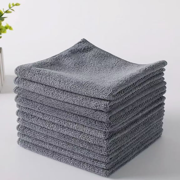 suxuMhao Car Towels, 12-Pack 30×30cm Grey Towels Bulk-Microfiber Square Towels Set, Absorbent Clean Towels,Soft Towel for Car Cleaning, Kitchen Towels Suitable for Auto Detailing & Household Use