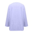 thumbnail image 5 of Fashion Womens Tops 2026 Plus Size Shirts Casual Loose Fashion Long Sleeve Solid Color Round Neck Pullover Shirt, 5 of 5