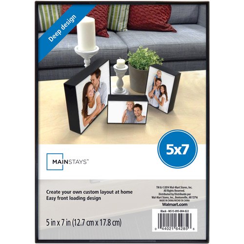 Mainstays 5x7 Deep Format Frame, Black