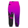 thumbnail image 5 of Yufatyle Halloween Costume Women's Casual Elastic Waist Loose Short Pants Printing Shorts with Pockets Capris XXL, 5 of 6