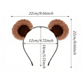 thumbnail image 4 of Cute Headbands for Women, Audhol Brown Ears Headband Trendy Non Slip Hair Bands Fashion Hair Accessories Festival Cosplay Movable Ears Headband Womens Headbands Brown, One Size, 4 of 5
