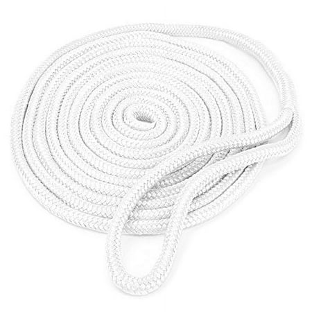 Crown Sporting Goods 15-foot Double-Braided 3/8 Thick Nylon Dockline (White) Crown Sporting Goods 15-foot Double-Braided 3/8 Thick Nylon Dockline (White)