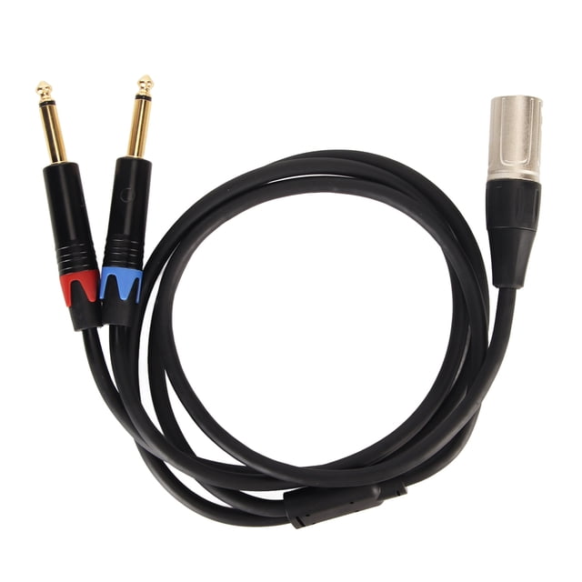 Cable divisor Dual de 1/4 pulgadas a XLR macho Y XLR macho a doble TS de 6,35mm, enchufe Mono, adaptador convertidor de sonido de micrófono, 1m/3,3 pies