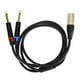 thumbnail image 2 of Divisor XLR Maleto Dual TS Mono Y, adaptador doble de 1/4 de pulgada a convertidor Cable divisor en Y doble de pulgada a XLR macho construido para profesionales, 2 of 8