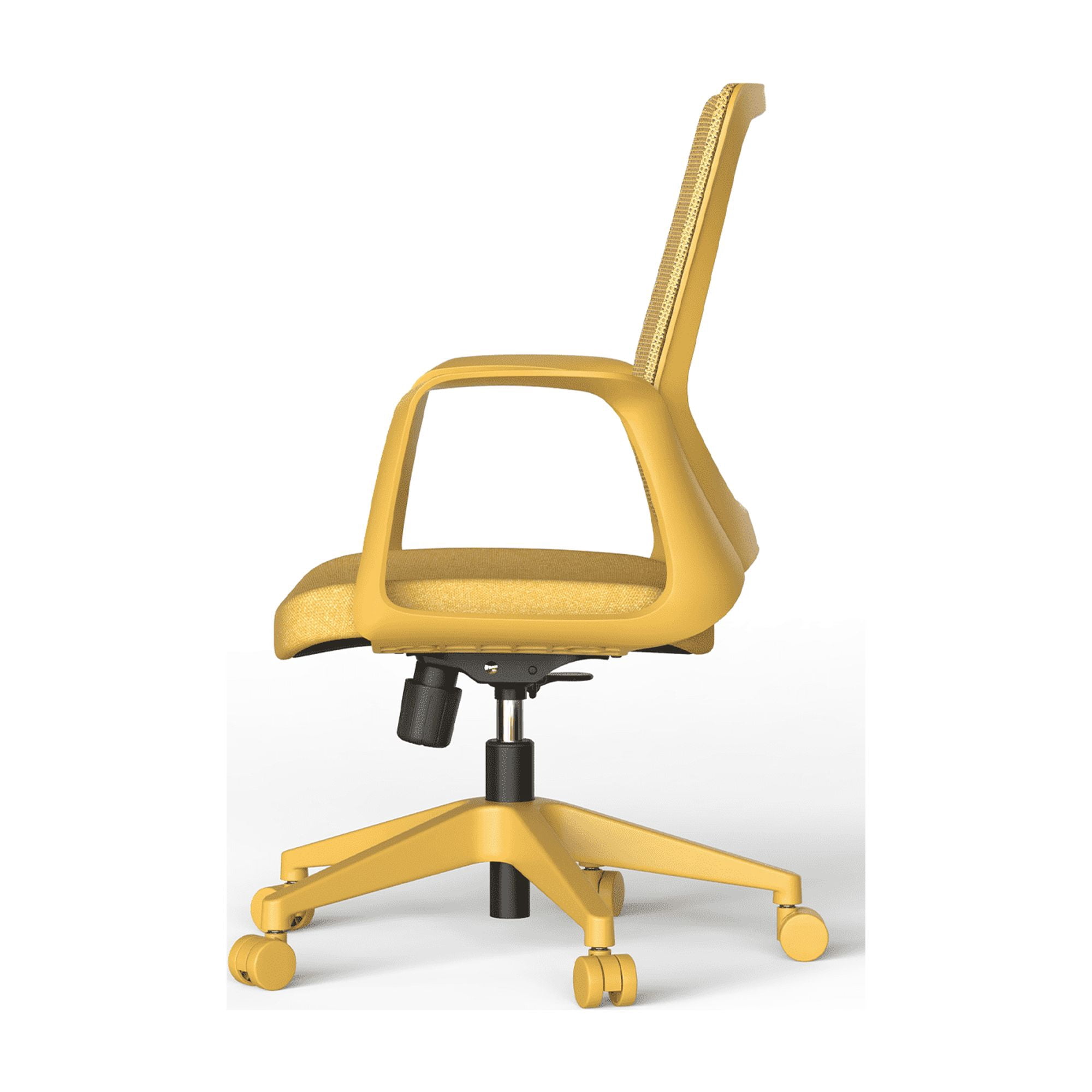 Executive Office Ergonomic Mesh Chair 350LBS, Office Seating, Mesh Fabric, Comfortable Sitting, Integrated Armrest, Lifting, Swivel Net Chair (Yellow)