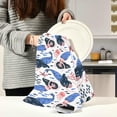 thumbnail image 6 of Dreamtimes Watercolor Mermaids Jellyfish Kitchen Towels Set of 4 Dishcloths Hand Towels Tea Towels Ultra Absorbent for Cleaning Washing Drying Dishes Tableware 28'' x 18'', 6 of 7