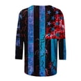 thumbnail image 5 of Xihbxyly Womens Tops Womens 3/4 Sleeve Tops Women's Independence Day Tops Printed T-Shirt Round Blouse Vacation Tops Workout Tops Casual Loose Lightweight Shirts Womens Graphic Tees Vintage Trendy, 5 of 5