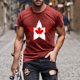 thumbnail image 1 of Tops para hombre, blusas y camisas de cuello redondo y manga corta para hombre. Camiseta de cuello redondo y manga corta con estampado de bandera canadiense para hombre. Blusa de algodón y poliéster p, 1 of 5