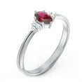 thumbnail image 3 of Birthstone Oval Ring with Shoulder Accents - Ruby (July), 3 of 5