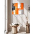 thumbnail image 6 of Wall Art Prints, Burnt Orange Grey Framed Canvas Prints for Bedroom Living Room Bathroom Office, Modern Oil Painted Art Abstract Gallery Wrap Wall Art Poster for Gifts Home Decor 20"x20", 6 of 9