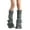 Gray, variant on Women Lolitas Leg Warmers Winter Knitted Ankle Heap Socks Holes Leg Cover