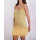 thumbnail image 2 of Vestido ajustado con flecos y lentejuelas y plumas para mujer, vestido de retales con borlas a la moda, 2 of 2