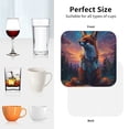 thumbnail image 6 of Pofeuu Starry Sky Meditating Fox Print Coasters for Drinks, 4Pack PU Leather Coasters, Bar Drink Coasters for Tabletop Protection, Furniture from Damage-Square, 6 of 6