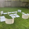 thumbnail image 5 of Vego Garden 17" Tall U-Shape Raised Garden Bed Metal Planter Box for Vegetables Flowers Ground Standard Size Pearl White, 5 of 7
