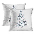 thumbnail image 1 of BSDHOME Colorful Xmas Christmas Tree Red Ribbon Abstract Pillow Case Pillow Cover 20x20 inch Set of 2, 1 of 1