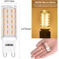 thumbnail image 2 of LEDGLE 6W G9 LED Light Bulbs Non-dimmable 2800K Warm White Light No Flicker 60W Traditional Bulb Equivalent 5 Pcs, 2 of 7