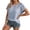 Sky Blue, variant on Womens Texture Tops Summer Crewneck Short Sleeve Crochet Eyelet T-Shirts Casual Loose Solid Color Blouses Going Out Work