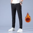 thumbnail image 2 of Camisa de otoño e invierno, pantalones con forro polar Black Label, pantalones de negocios ligeros y gruesos de estilo coreano para hombre de talla grande, 2 of 5