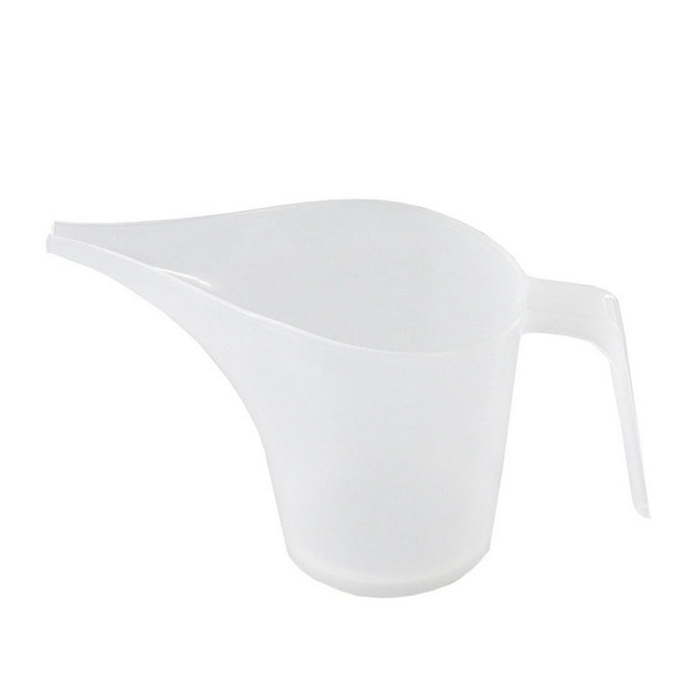 Terbold Funnel Pitcher with Spout 2pc Set | 1 Liter Plastic Measuring  Pitchers for Cake, Pancake Dispenser, Soap Pouring or Oil Automotive use