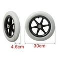 thumbnail image 3 of pitrice Roue Arrière de Remplacement pour Fauteuil Roulant de 12 Pouces pour Fauteuils Roulants Fournitures de 12 Pouces Antidérapante Universelle de Remplacement Accessoires pour Déambulateurs de Roue Arrière Gris, 3 of 9