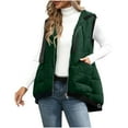thumbnail image 2 of RQYYD Womens Hooded Puffer Vest Lightweight Zip Up Sleeveless Jackets Padded Gilet With Pockets, 2 of 6