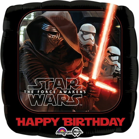 Star Wars Happy Birthday Foil Balloon 18"( Each )