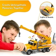 Construction Truck Toys for Kids 3-6 Years, Toy Crane Truck for Toddler Boys Age 4-7 Birthday Christmas Gifts