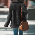 thumbnail image 5 of Fleece Jacket Cardigan for Women Lightweight Teddy Sherpa Winter Warm Open Front Long Sleeve Stand Collar Coats, 5 of 5