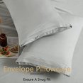thumbnail image 3 of HA-EMORE 100% Bamboo Cool Sheets King Size Deep Pocket Super Soft and Breathable Bed Luxury 4 Piece Bedding Sheet and Pillowcases, 3 of 9