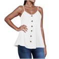 thumbnail image 2 of QUNYINEY Crewneck Tank Tops for Women Casual Camisole Sleeveless Solid Shirts Loose Button Peplum Tank Tops, 2 of 6