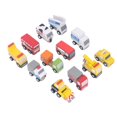 thumbnail image 1 of Wooden Cars Set, Rounded Edges Lightweight 12Pcs Multiple Durable Wooden Miniature Cars  For School, 1 of 8