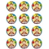 12ct Curious George Happy Birthday Cake Party Hat Balloons Edible Cupcake Topper Image ABPID07669
