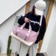 thumbnail image 5 of Sywqhk Bolso De Hombro Retro De Tela Oxford Para Yoga Para Mujer, Bolsos Impermeables (Rosa Claro) Sywqhk Para estrenar, 5 of 9