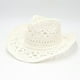 thumbnail image 4 of Granjero Gordo Sombrero de vaquero de paja para mujer, brillante, estilo occidental, para fiestas, plegable, para vacaciones, playa, color negro, 4 of 4