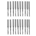 thumbnail image 1 of 20 Pcs Two Flutes Straight End Mills Straight Slot Bit Wood Cutter Two Double Flute Bits 3.175X2X17mm for CNC Router, 1 of 10