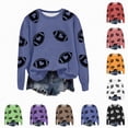 thumbnail image 2 of Godom Womens Sweatshirts Crewneck Rugby Printed Long Sleeve Tops Oversized Pullover Sweatshirt for Women, 2 of 7