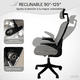 thumbnail image 4 of Silla de Oficina HOSU Ergonómica con Cabecera y Soporte Lumbar negro y gris, 4 of 10