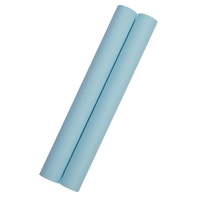 JAM Paper Matte Wrapping Paper, 52.6 Sq ft Total (17 in x 18 Ft Each), Light Baby Blue, 2 Rolls