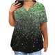 thumbnail image 1 of Plus Size Mujeres Blusas Cuello en V Casual Suelto Verano Blusa de Manga Corta para el Uso Diario Y Casual, 1 of 5