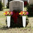 thumbnail image 3 of Weather Cemetery Vases Flower Arrangement Holders Shatterproof Construction For Gardens Yard Memorials 2 Pack, 3 of 9