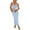 Light Blue, variant on PRETTYGARDEN Women's Bodycon Long Dresses Summer Strapless Tube Twist Knot Front Ribbed Knit Maxi Cocktail Dress with Slit