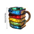 thumbnail image 3 of JIAHomeV Home Decor Literary Retro Painted Book Cup Hand Painted Literary Theme Hand Painted Mug Book Shape Coffee Cup Reading Lover Study Water Cup Yellow,10cm, 3 of 7